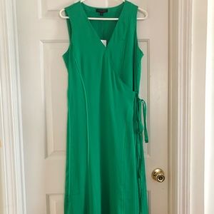 Green Banana Republic Midi Wrap Dress